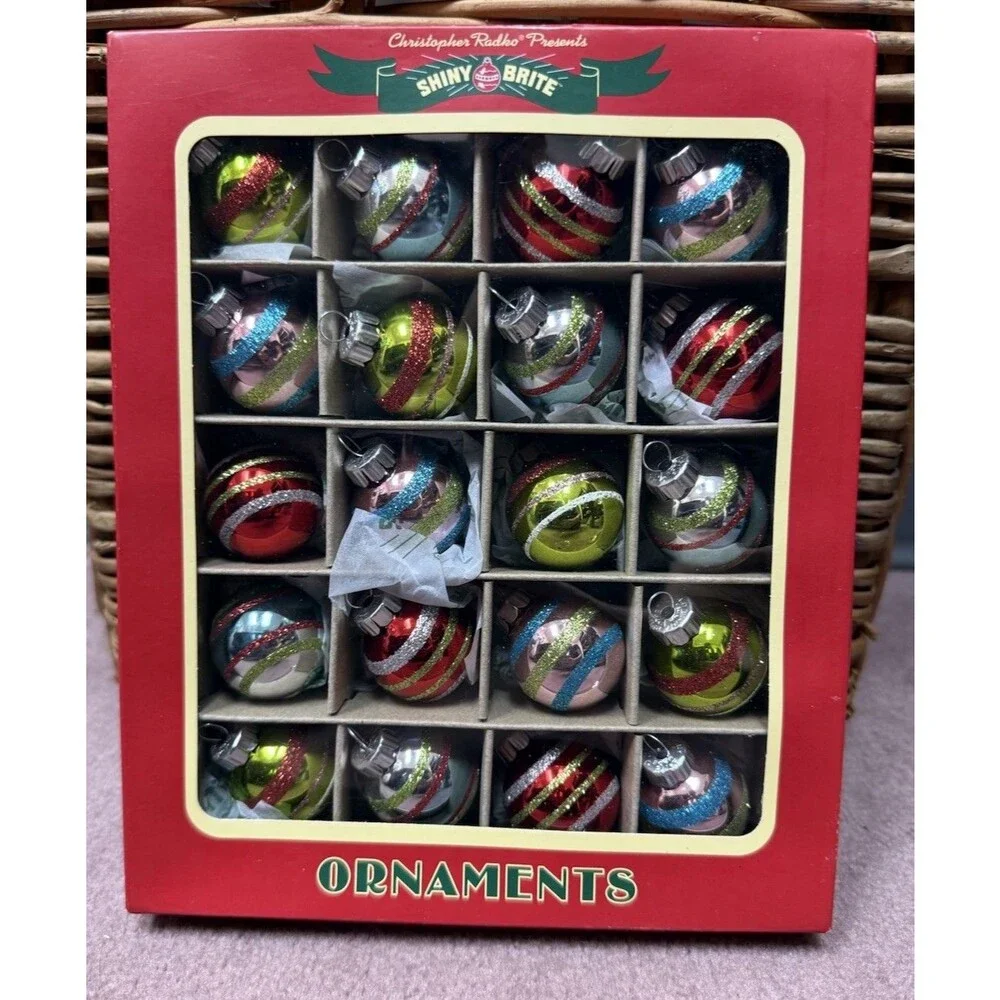 Shiny Brite Christopher Radko Christmas 20 Ornaments 1.25
